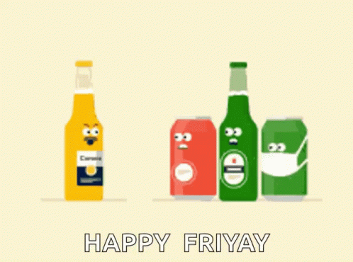 A Bottle Of Corona Beer Is Next To A Can Of Soda And A Bottle Of Beer GIF