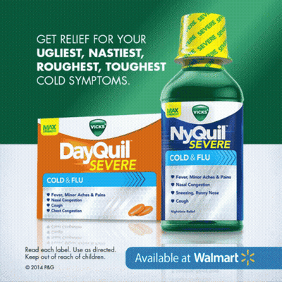 A Bottle Of Dayquil Severe Cold And Flu Medication GIF