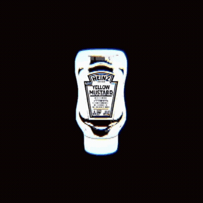A Bottle Of Heinz Yellow Mustard Is Lit Up GIF