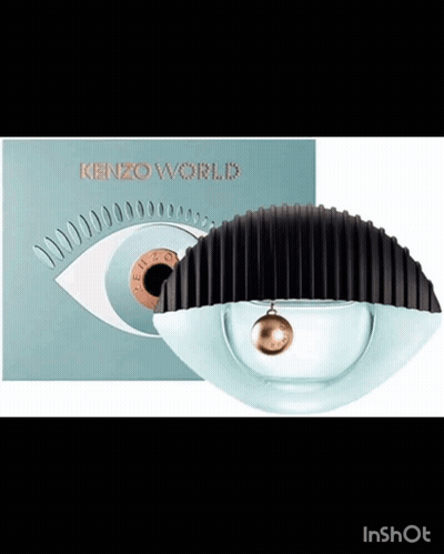 A Bottle Of Kenzo World Perfume Sits Next To A Box GIF