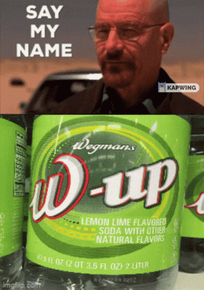 A Bottle Of Lemon Lime Flavored W-Up Soda With Other Natural Flavors GIF