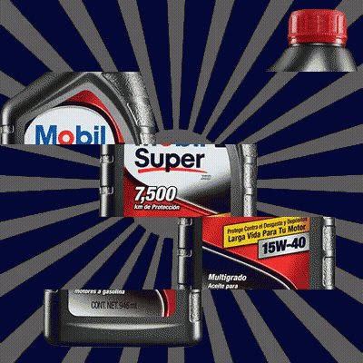 A Bottle Of Mobil Super 7,500 Km De Proteccion Motor Oil GIF