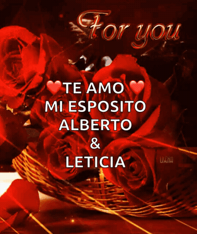 A Bouquet Of Red Roses In A Basket With The Words For You GIF