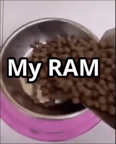 A Bowl Of Dog Food Is Being Poured Into A Bowl . GIF