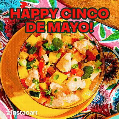 A Bowl Of Food With The Words Happy Cinco De Mayo GIF