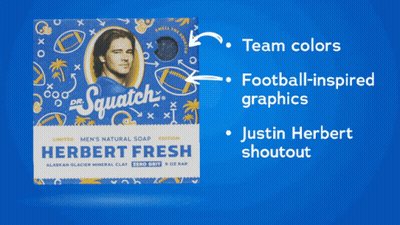 A Box Of Herbert Fresh Men 'S Natural Soap By Dr. Squatch GIF