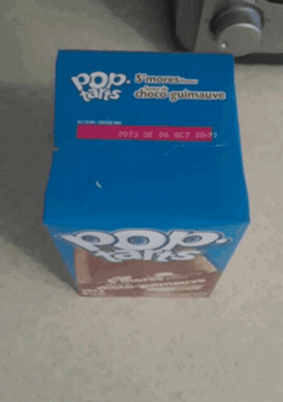 A Box Of Pop Tarts Sitting On A Counter GIF