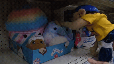 A Box Of Stuffed Animals Called Squishmallow GIF