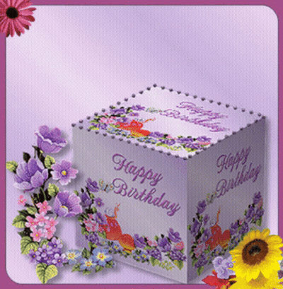 A Box That Says Happy Birthday On It GIF