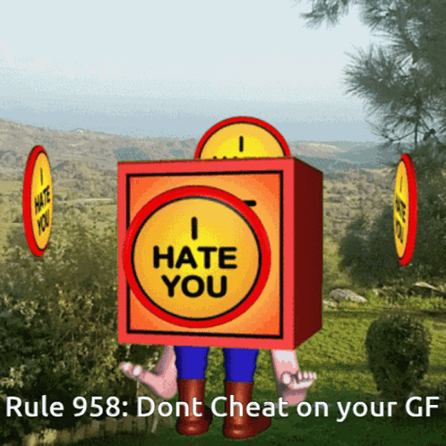 A Box With A Smiley Face On It That Says I Hate You GIF