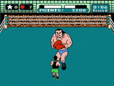 A Boxing Game With A Score Of 3200 Points In Round 2 GIF