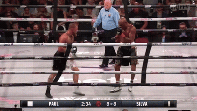 A Boxing Match Between Paul And Silva With The Score 2:34 To 8 GIF