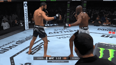 A Boxing Match Between Usman And Chimaev With 1:12 Left GIF