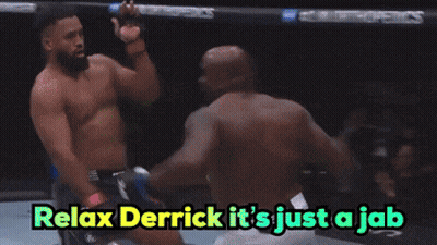 A Boxing Match With The Words Relax Derrick It 'S Just A Jab Written On The Bottom GIF