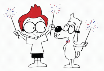 A Boy And A Dog Holding Sparklers In Their Hands GIF