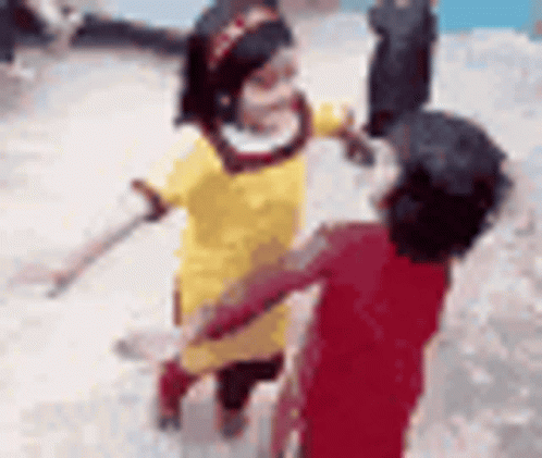 A Boy And A Girl Are Hugging Each Other . GIF