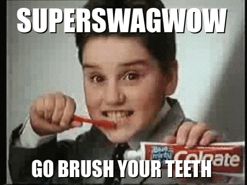 A Boy Brushing His Teeth With A Colgate Toothpaste GIF