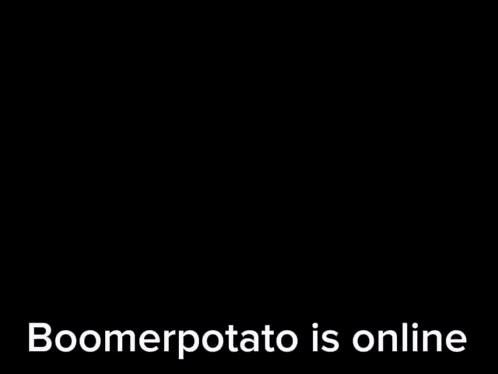A Boy Holding A Piece Of Paper With The Words Boomerpotato Is Online GIF
