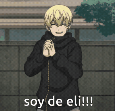 A Boy In A Black Hoodie Says Soy De Eli !!! GIF