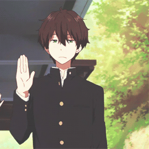 A Boy In A Black Suit Is Giving A Thumbs Up GIF