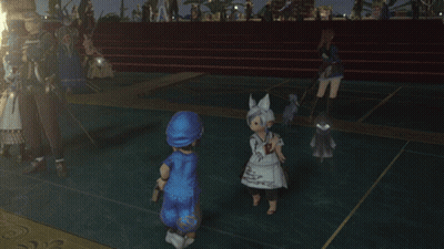 A Boy In A Blue Hat Is Holding A Cat GIF