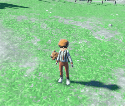 A Boy In A Hat Stands Next To A Sheep In A Grassy Field GIF