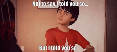 A Boy In A Red Shirt Says Not To Say I Told You So ... But I Told You So GIF