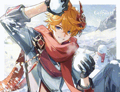 A Boy In A Scarf Is Holding A Snowball In His Hand . GIF