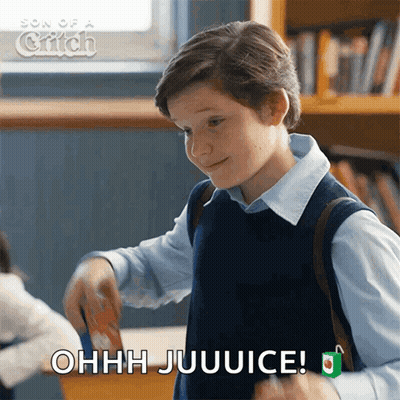 A Boy In A School Uniform Says Ohhh Jujuice In A Classroom GIF