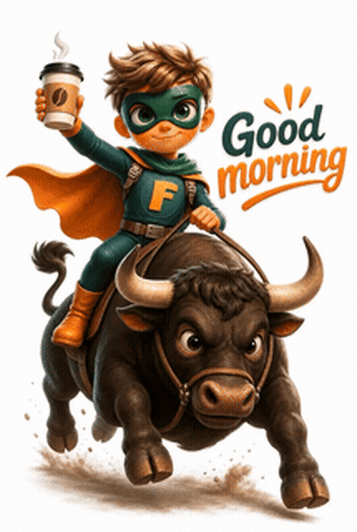 A Boy In A Superhero Costume Is Riding On The Back Of A Bull GIF