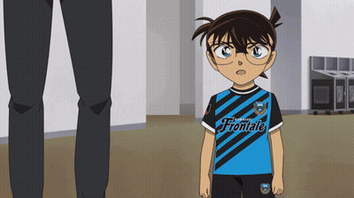 A Boy Wearing A Blue And Black Shirt That Says Frontale On It GIF