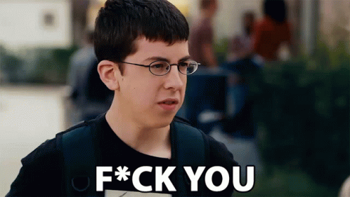 A Boy Wearing Glasses Says F * Ck You GIF