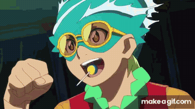 A Boy Wearing Sunglasses And A Mask Is Eating A Lollipop .. GIF