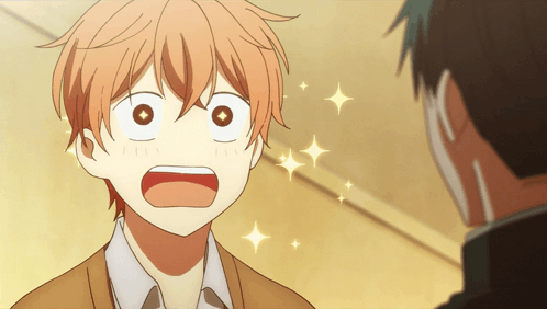 A Boy With A Surprised Look On His Face Looks At Another Boy GIF