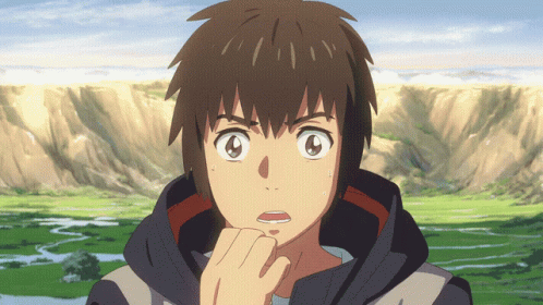 A Boy With A Surprised Look On His Face Looks At Something GIF