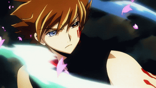 A Boy With Brown Hair And Blue Eyes Is Holding A Green Object In His Hand GIF