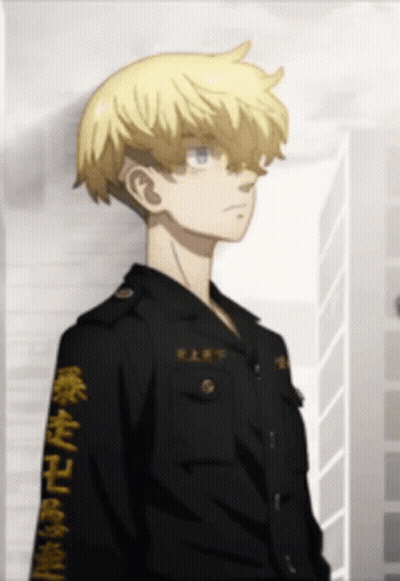 A Boy With Chinese Writing On His Sleeves GIF