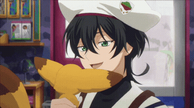 A Boy With Green Eyes And A White Hat Is Holding A Stuffed Animal In Front Of His Face GIF