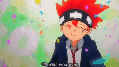 A Boy With Red Hair And A Tie Is Smiling And Says Oh Well Whatever GIF