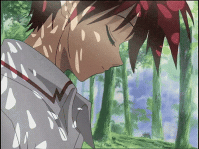 A Boy With Red Hair Is Sleeping In A Forest GIF