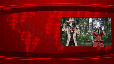 A Breaking News Broadcast With A Picture Of A Man And A Woman GIF