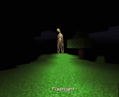 A Brick Wall In A Video Game With A Torch In The Background GIF