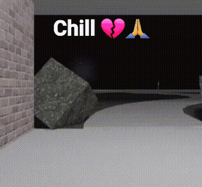 A Brick Wall With A Broken Heart And The Words Chill GIF