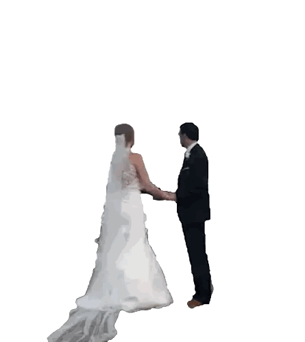 A Bride And Groom Are Toasting With A Bottle Of Champagne Sticker