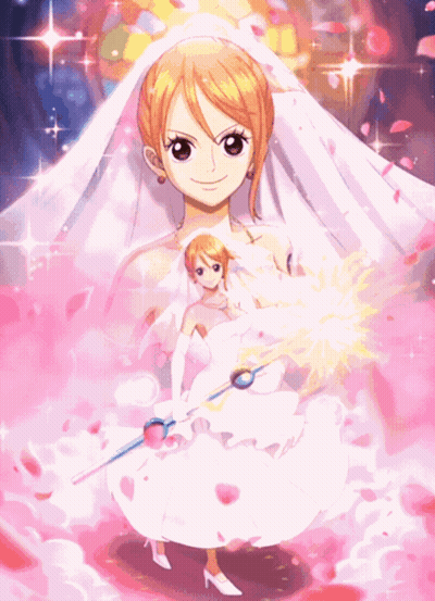 A Bride In A White Dress Is Holding A Sword GIF