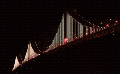 A Bridge With A Lot Of Lights On It GIF