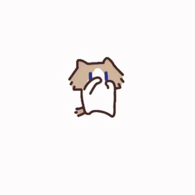 A Brown And White Cat Is Covering Its Face With Its Hand . GIF
