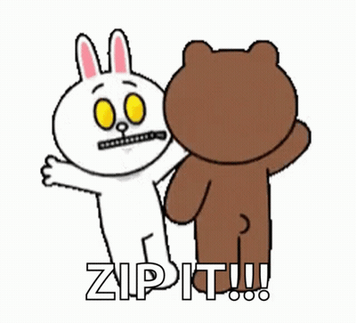 A Brown Bear And A White Rabbit Are Having An Argument And The Rabbit Is Shouting At The Bear . GIF