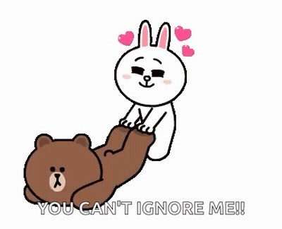 A Brown Bear And A White Rabbit Are Laying On Top Of Each Other On A White Background . GIF