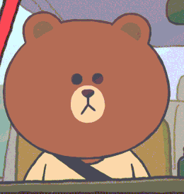 A Brown Bear Is Wearing A Seat Belt And Giving The Middle Finger GIF